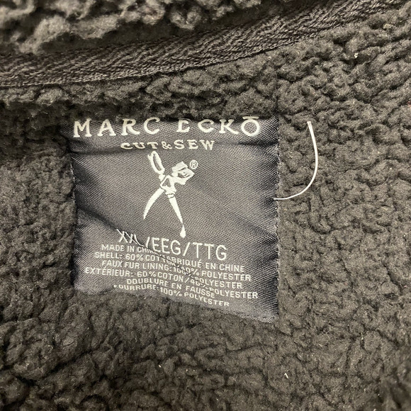 Marc Ecko Cut & Sew Jacket Mens 2XL Black Gray Quilted Full Zip - Picture 9 of 14